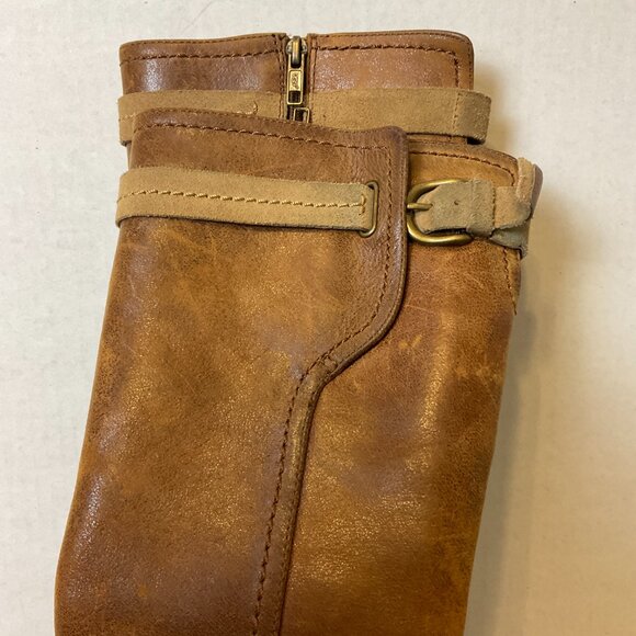 UGG Knee High Leather Boots US 6 Brown Distressed - Picture 6 of 16